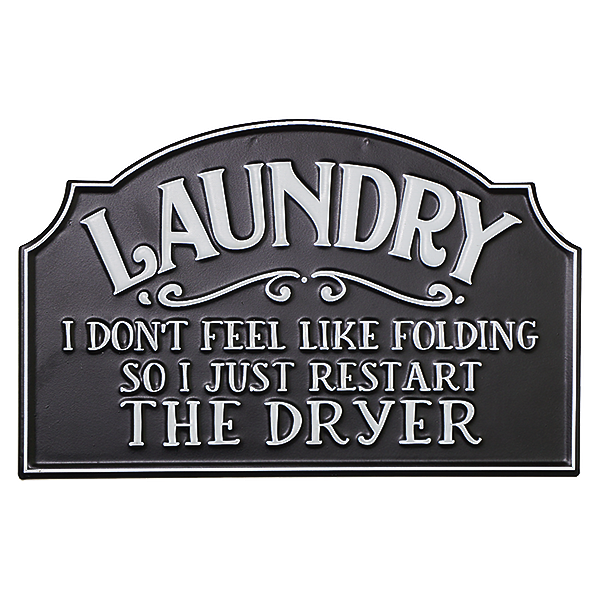 Black Small Laundry Sign