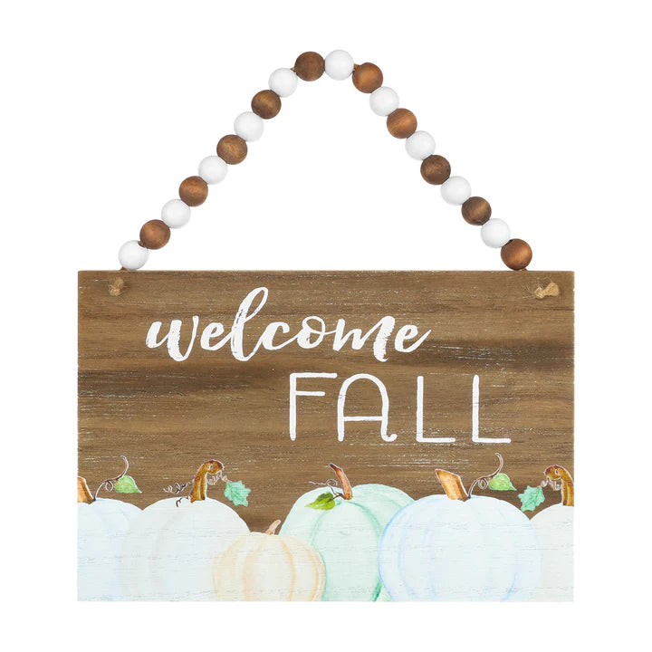 Welcome Fall Sign with Beads