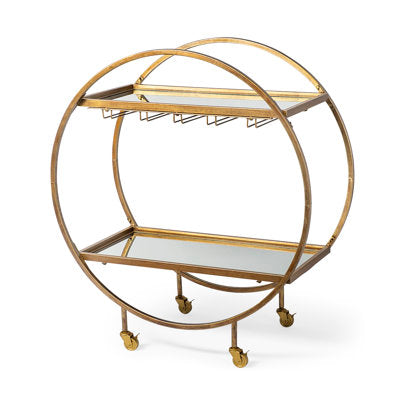 GOLD MIRRORED BAR CART- *Special Order Only*