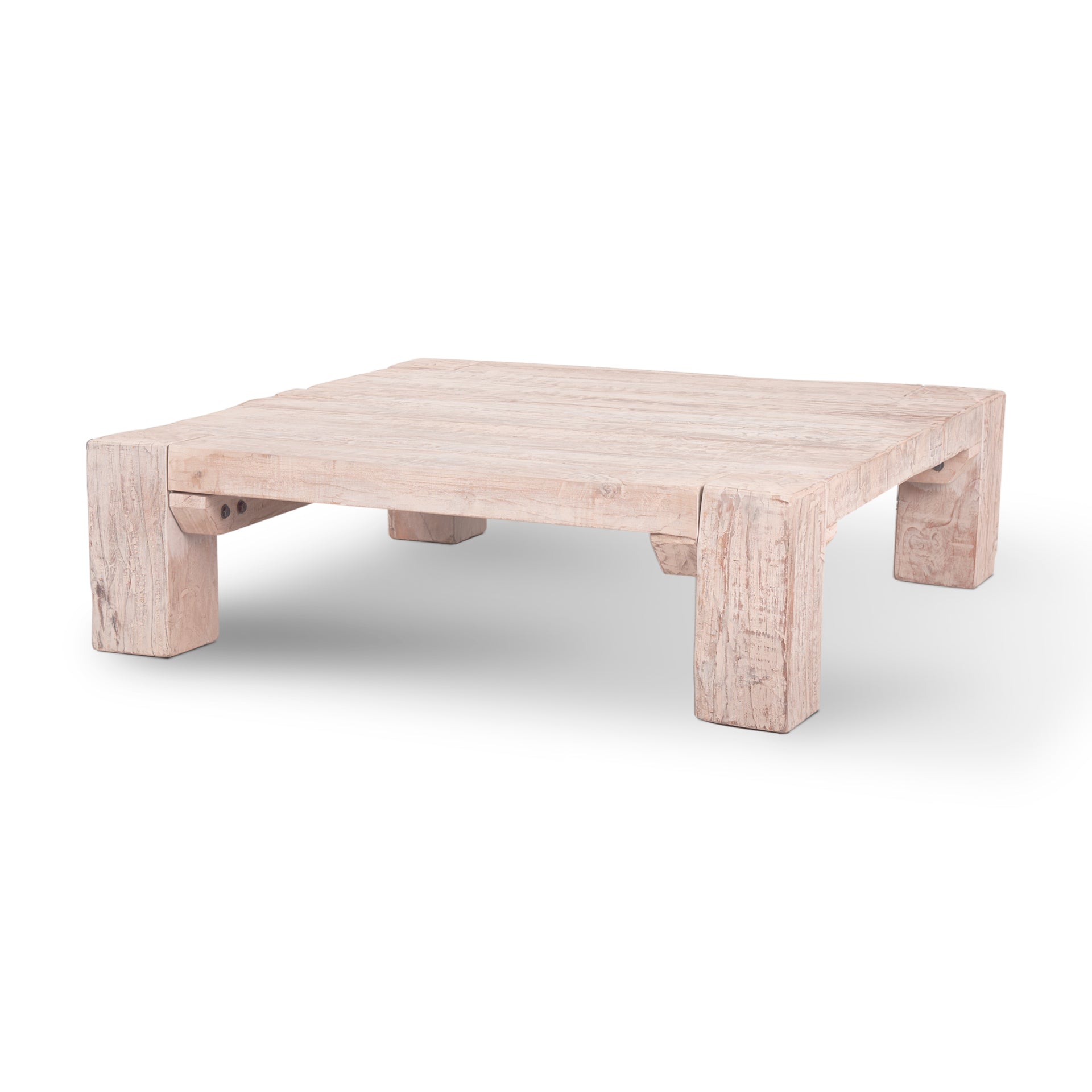 McArthur Square Brown Reclaimed Solid Wood Coffee Table
