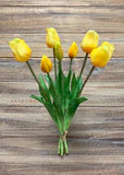 Yellow Real Touch Tulips-19"