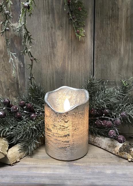 Silver LED Candles