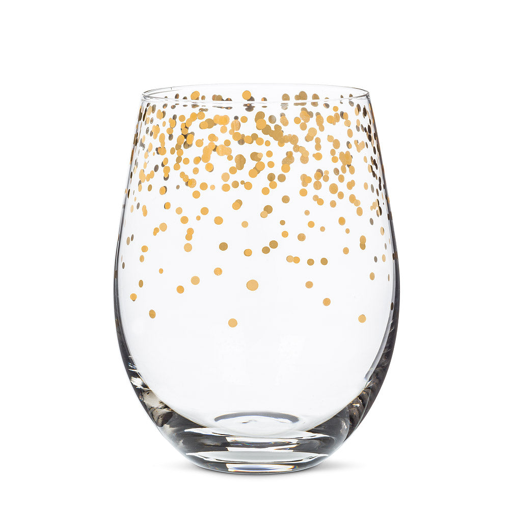 Confetti Stemless Wine Glass