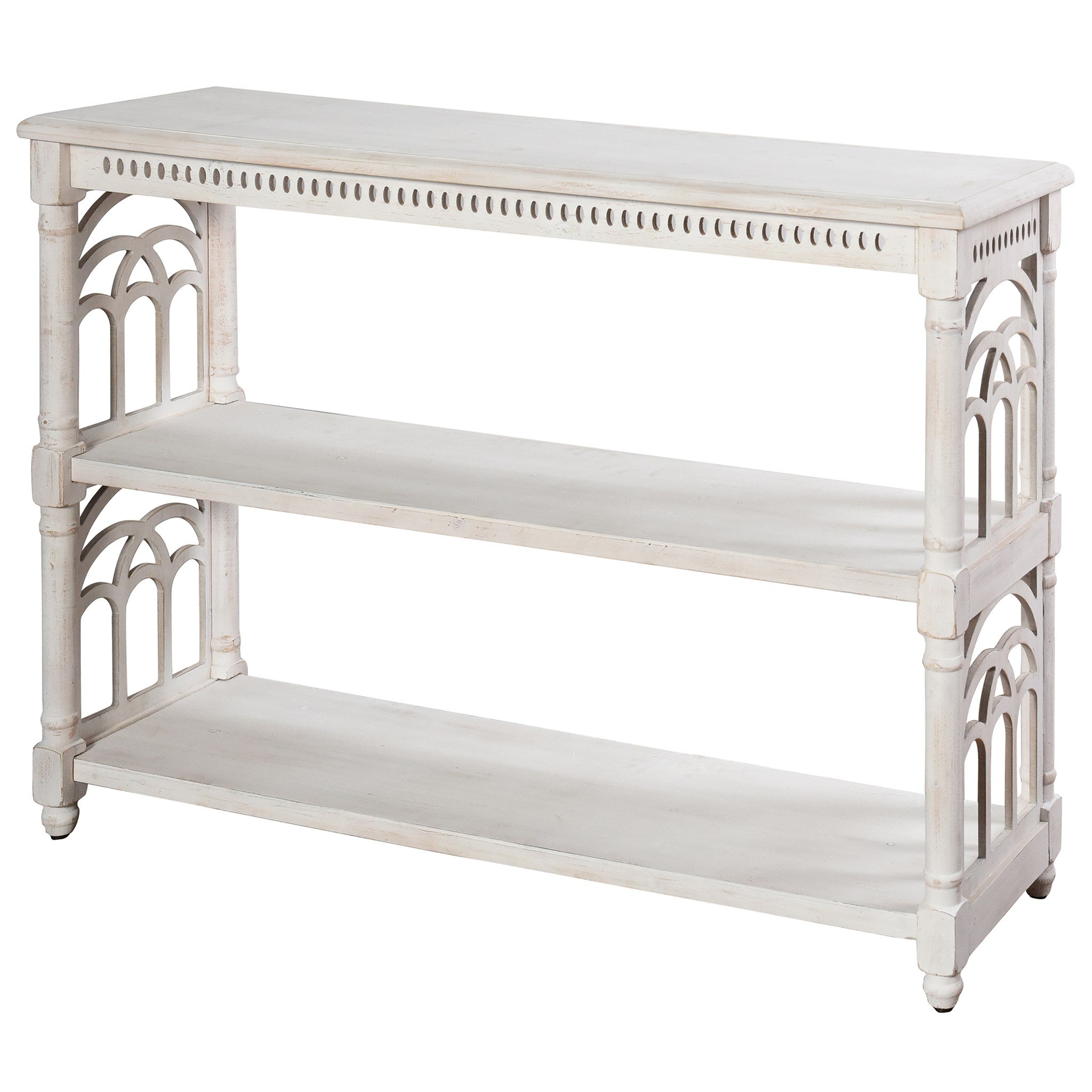 Black and White Three Tier Console Tables