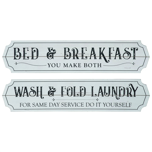 Bed & Breakfast and Wash & Fold Laundry Signs