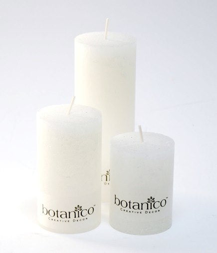 Pillar Candle- Grey, Eucalyptus, White, Black