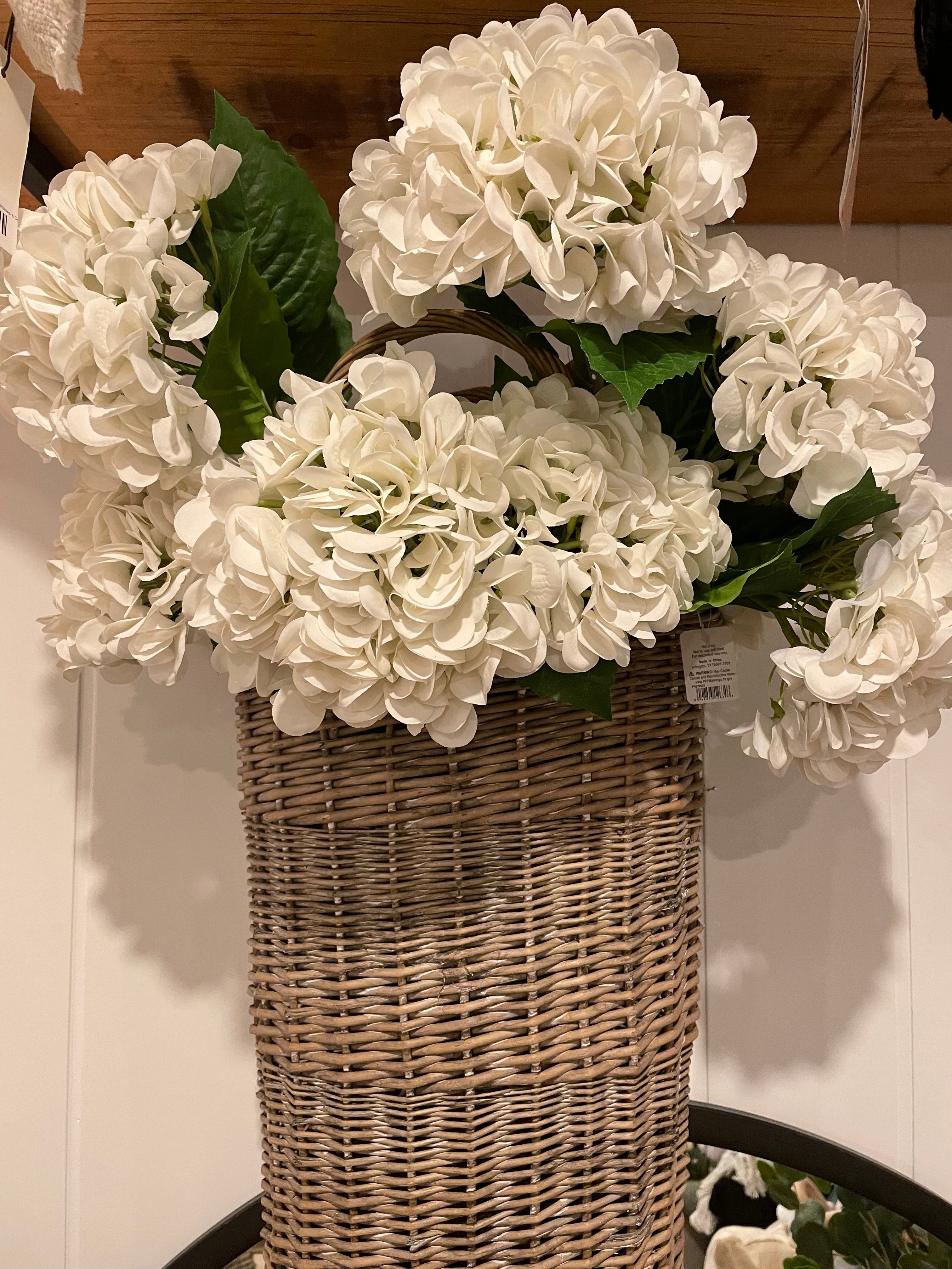 Real Touch Hydrangea Stems, White