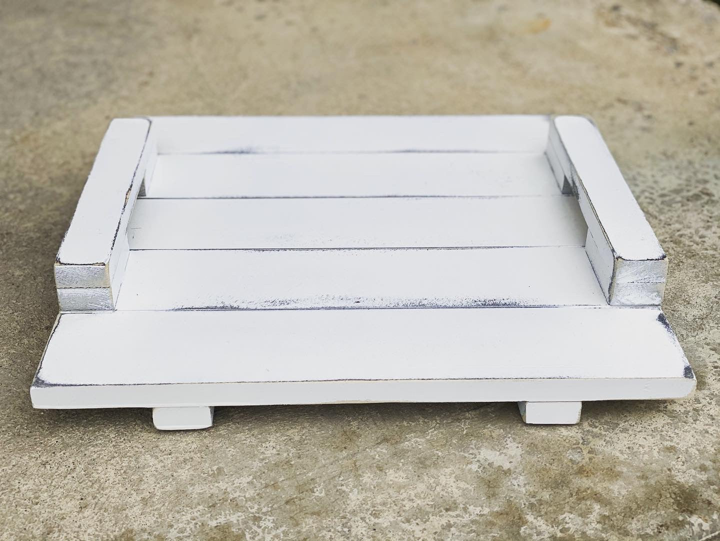 White Wood Serving Tray